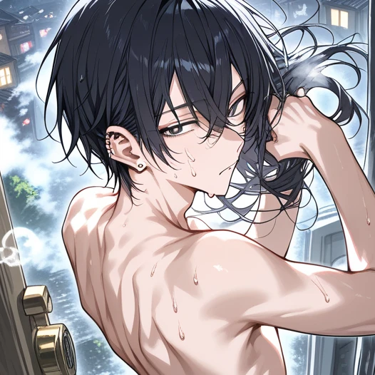 シャワールームに行ったら兄が居た