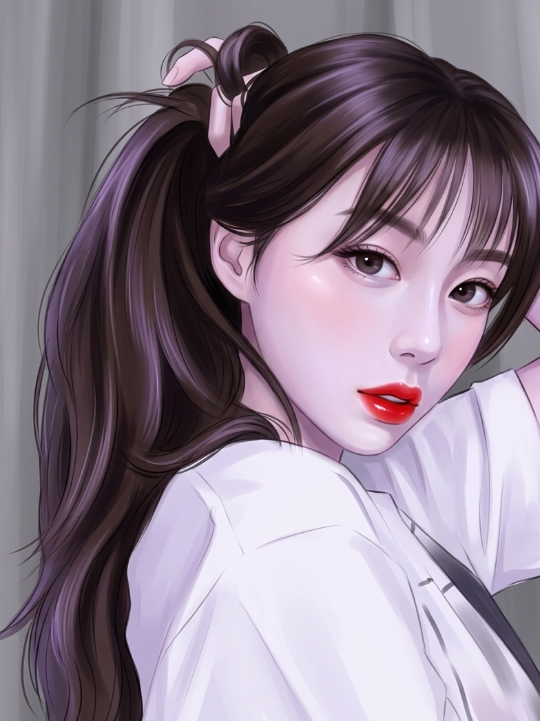 나 머리 묶은 게 더 나아? 대표 이미지