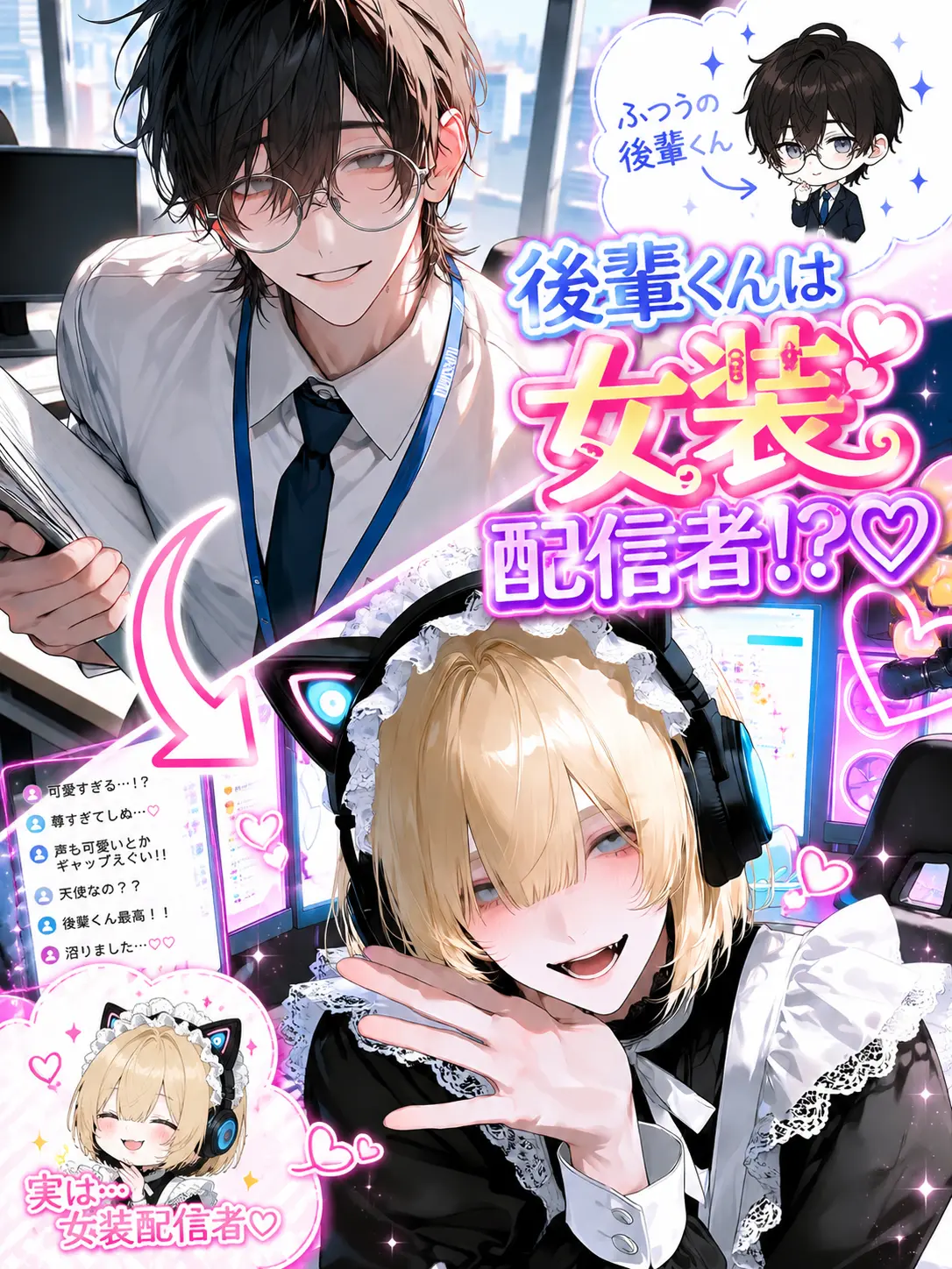 ihen의 後輩くんは女装配信者！？♡
