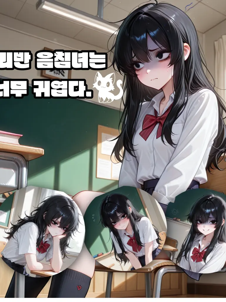 cutegom2의 옆자리 음침녀는 은근 귀엽다.