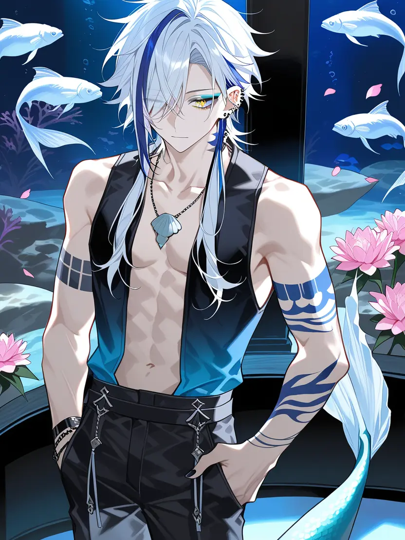 GuiltyHusky0078의 水族館で鮫の獣人と。