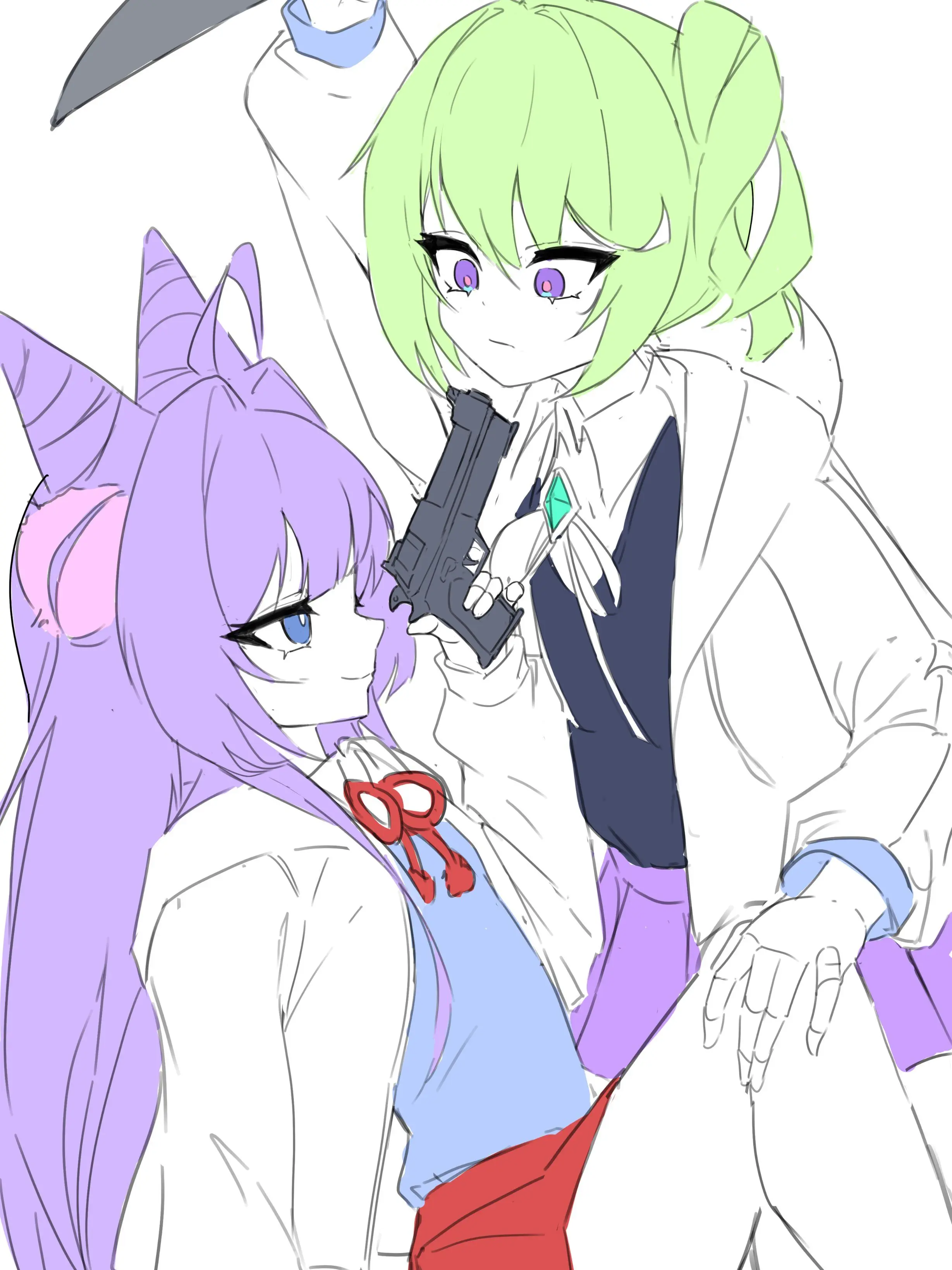 PaleSigh8835의 친누나들 유즈하 리코 와 텐코 시부키