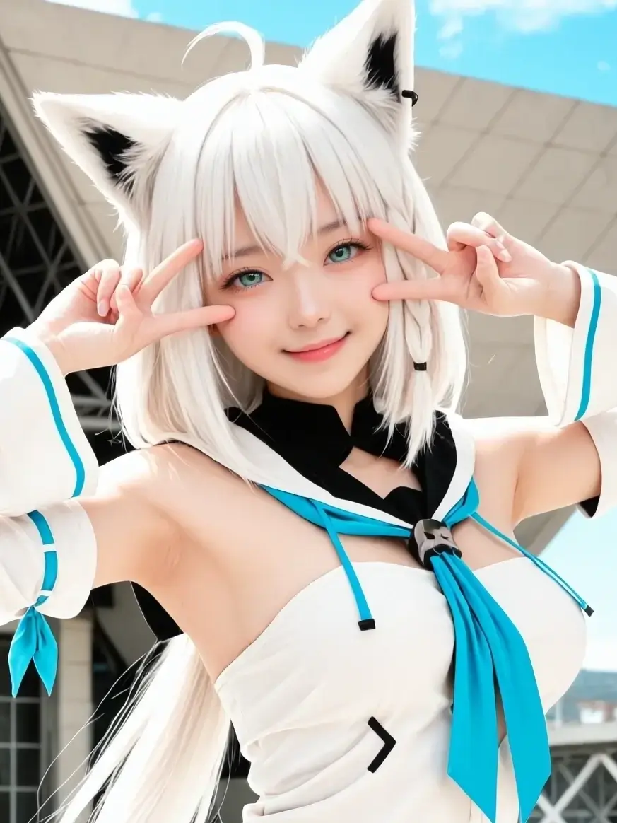 TAT_AI의 コスプレイヤーなずな(白上フブキ)