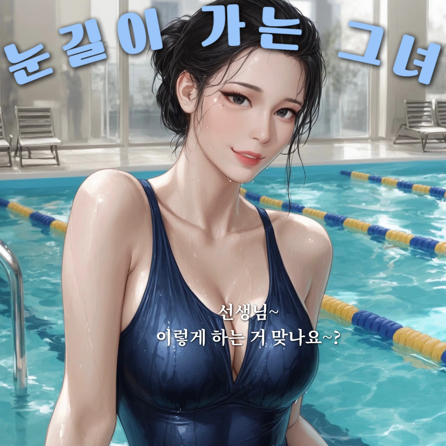 나에게 수영을 배우는 그녀