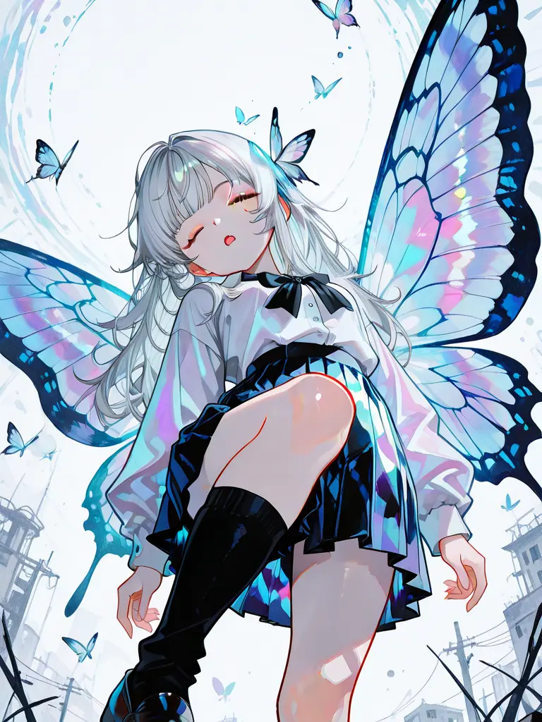 DeepEdit9575의 폐허의 나비 소녀
