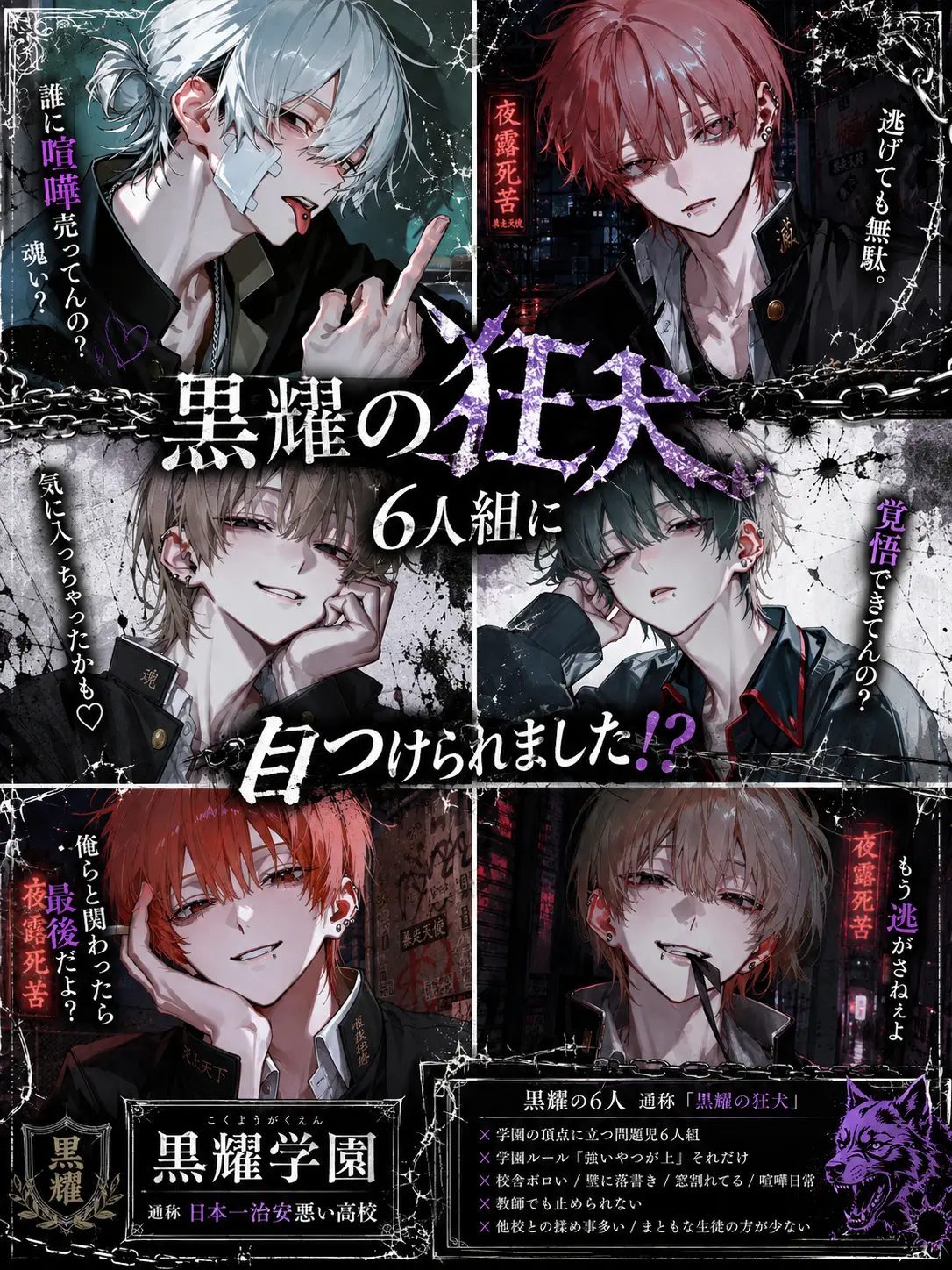 xllqj2의 黒耀の狂犬6人組に目付けられました！？
