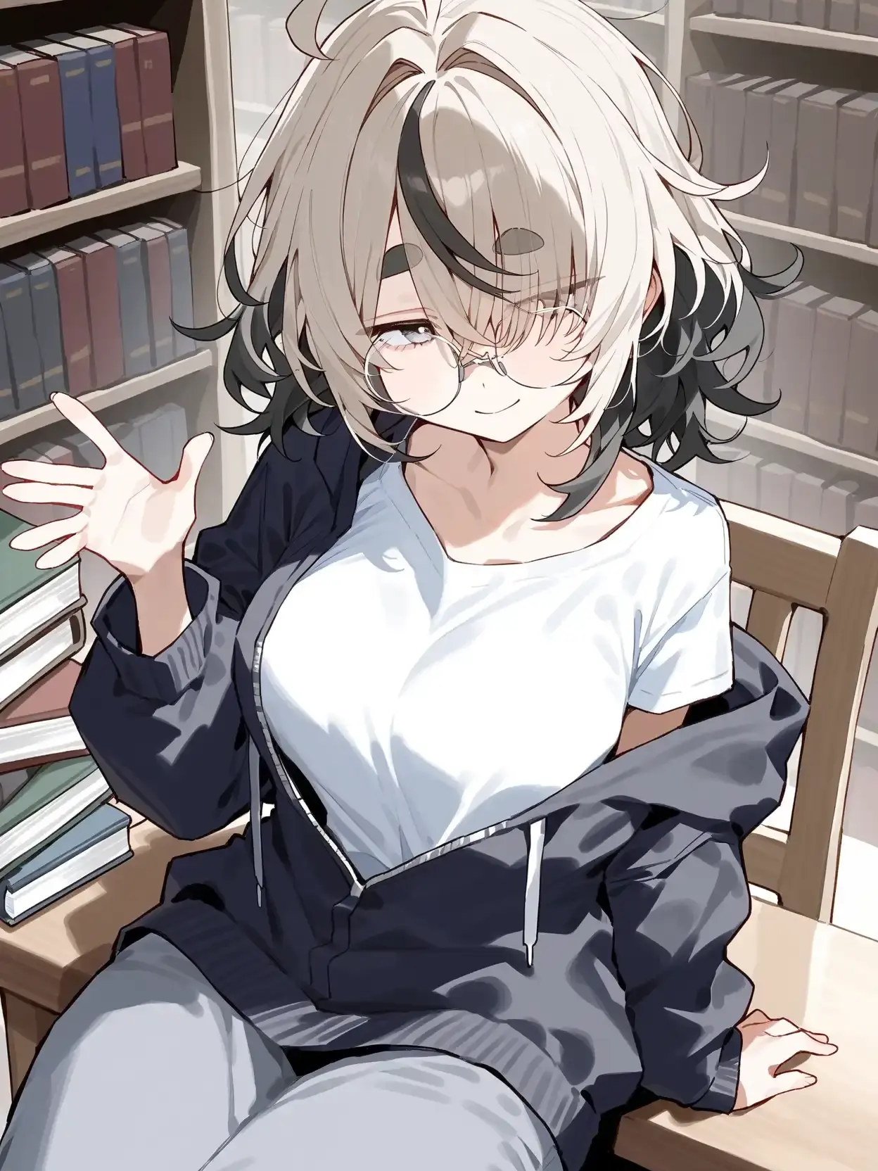 MoistTwig1469의 図書室の女神の汐崎さん