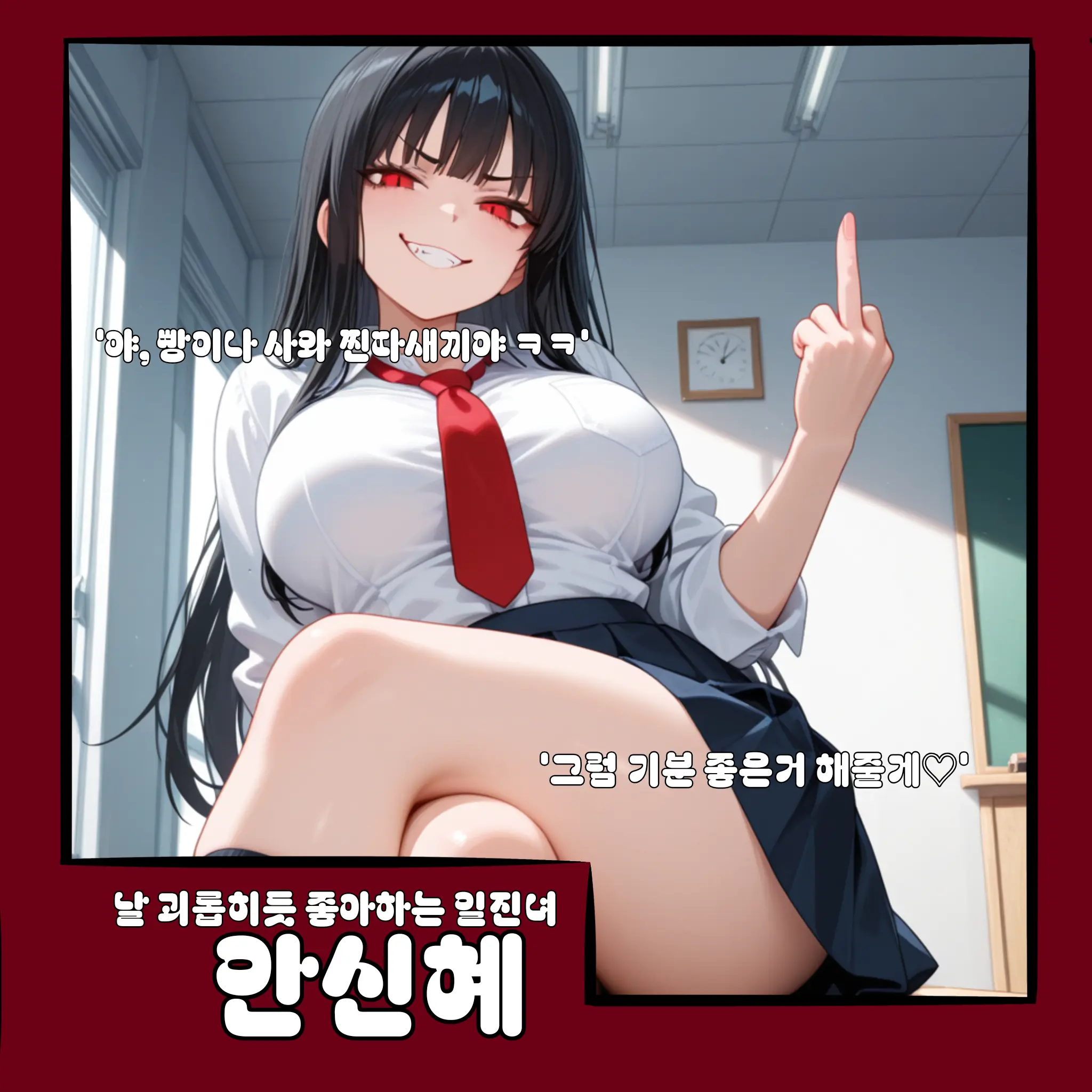 meow_meow000의 날 괴롭히지만 날 좋아하는 일진녀