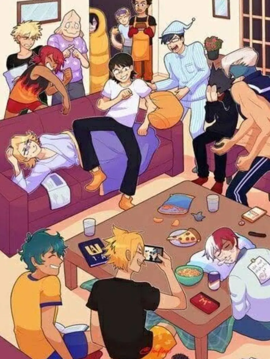 Izuku143의 MHA - Sleepover!?