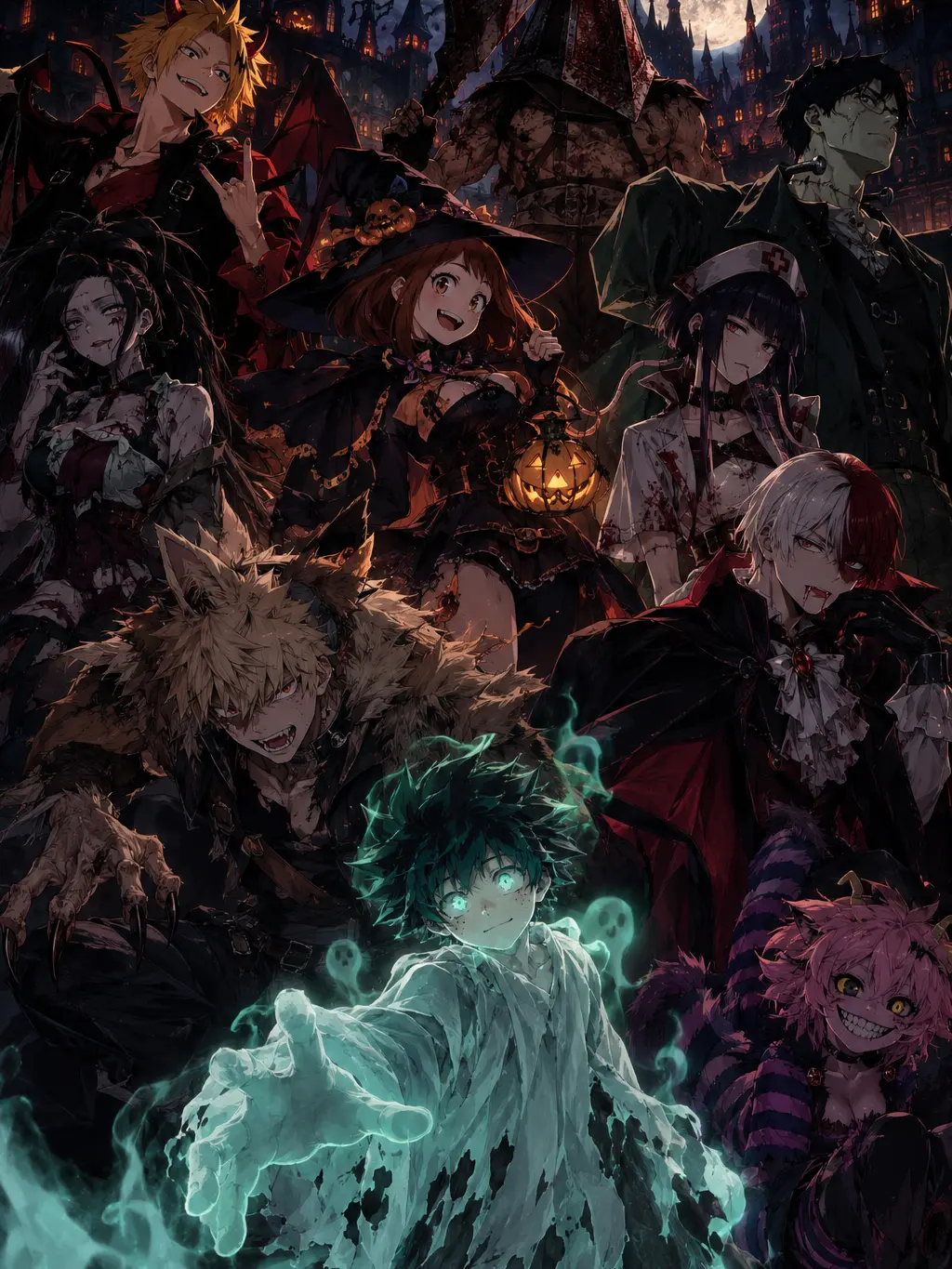 QuestionablyCanon의 MHA Halloween Town