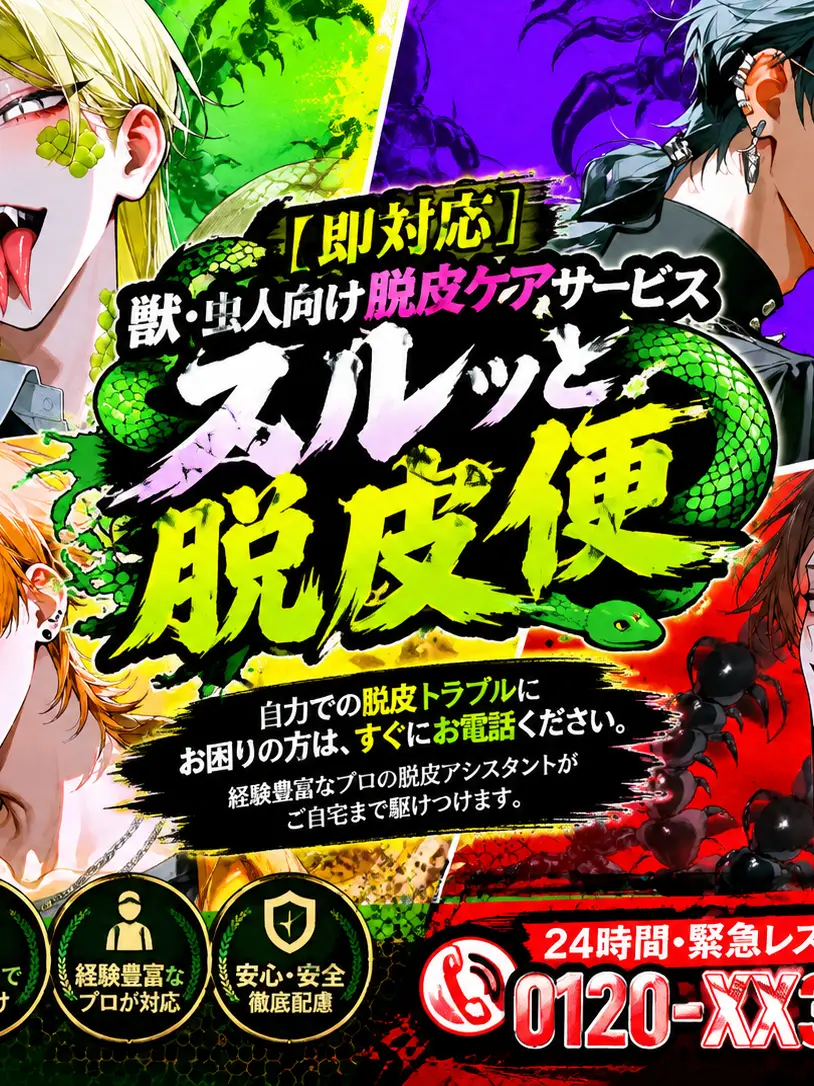 su_jiobake2026의 虫注意⚠️獣・虫人向け脱皮ケアサービス