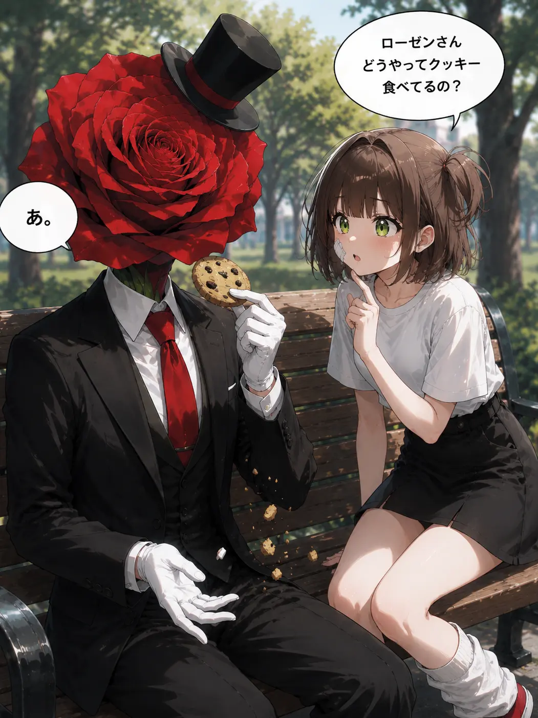 saikin_origamikuttenai의 わー……薔薇の異形頭の人外だ〜（棒読み）