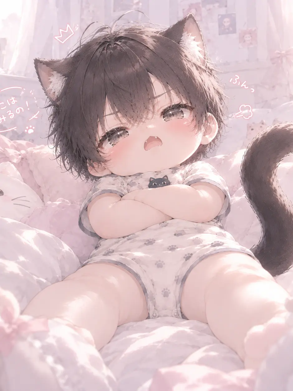 l.love.tamagokakegohan의 イヤイヤ期な猫人獣くん