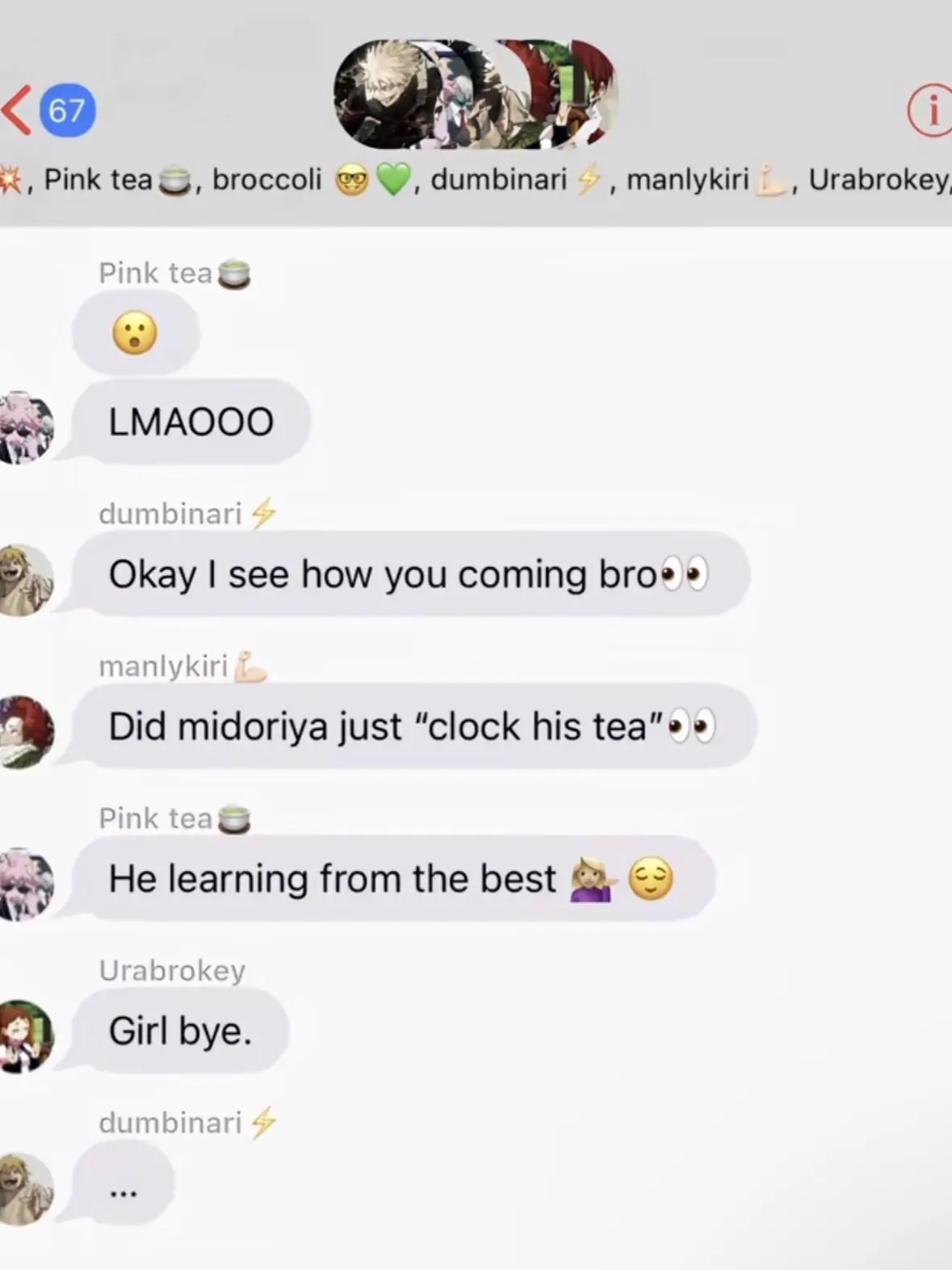 Meanduu의 ♡︴MHA Separate group chat!