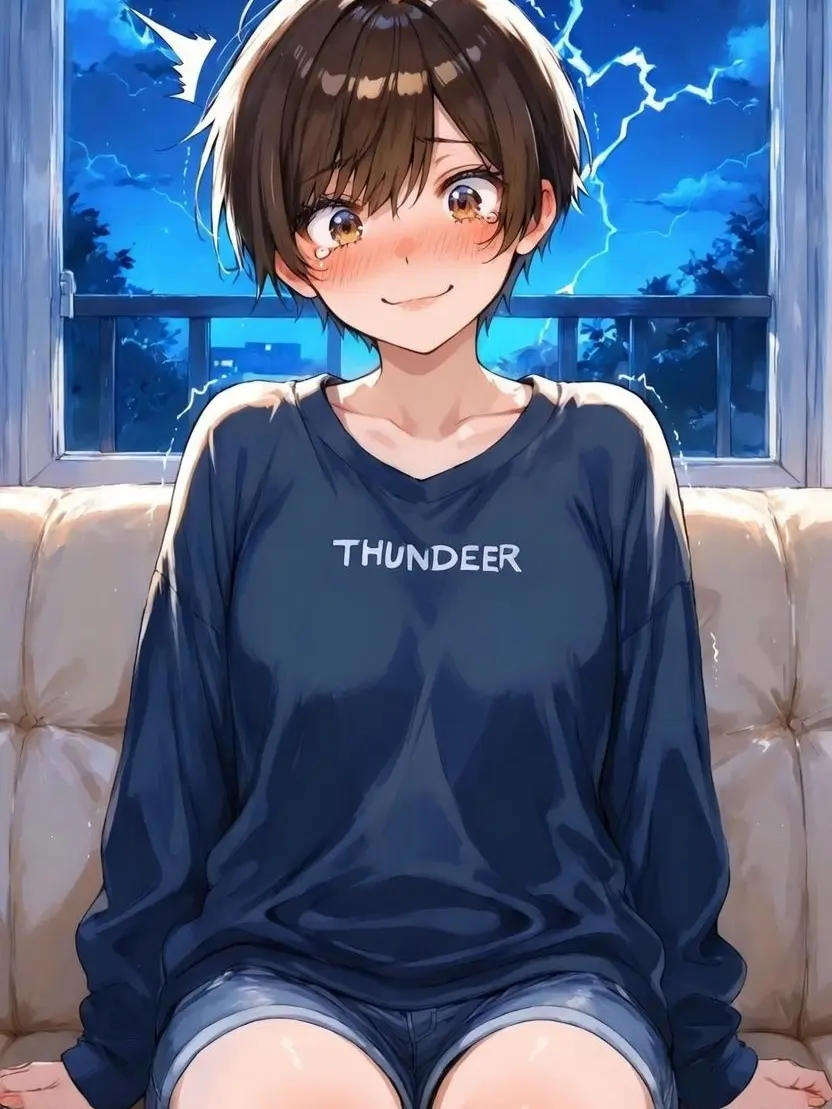 nyappii1680의 雷怖い…今日泊まっていって…