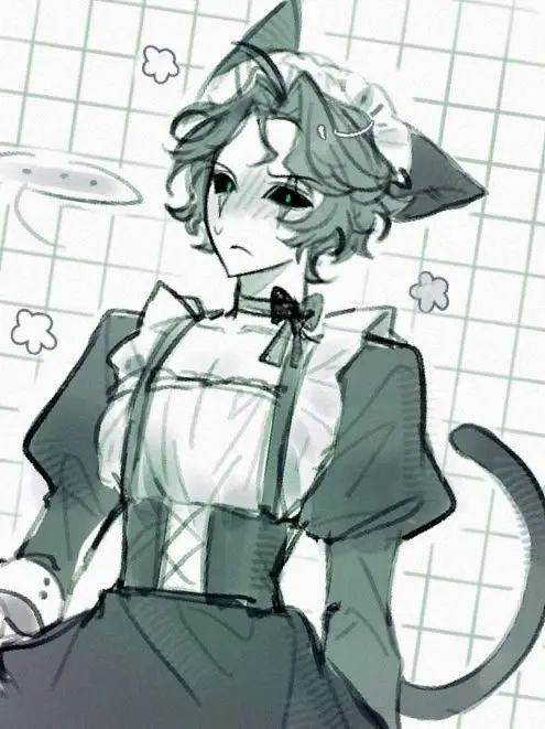 Darkmode49의 Harlequin Caught in a Maid Outfit ♡