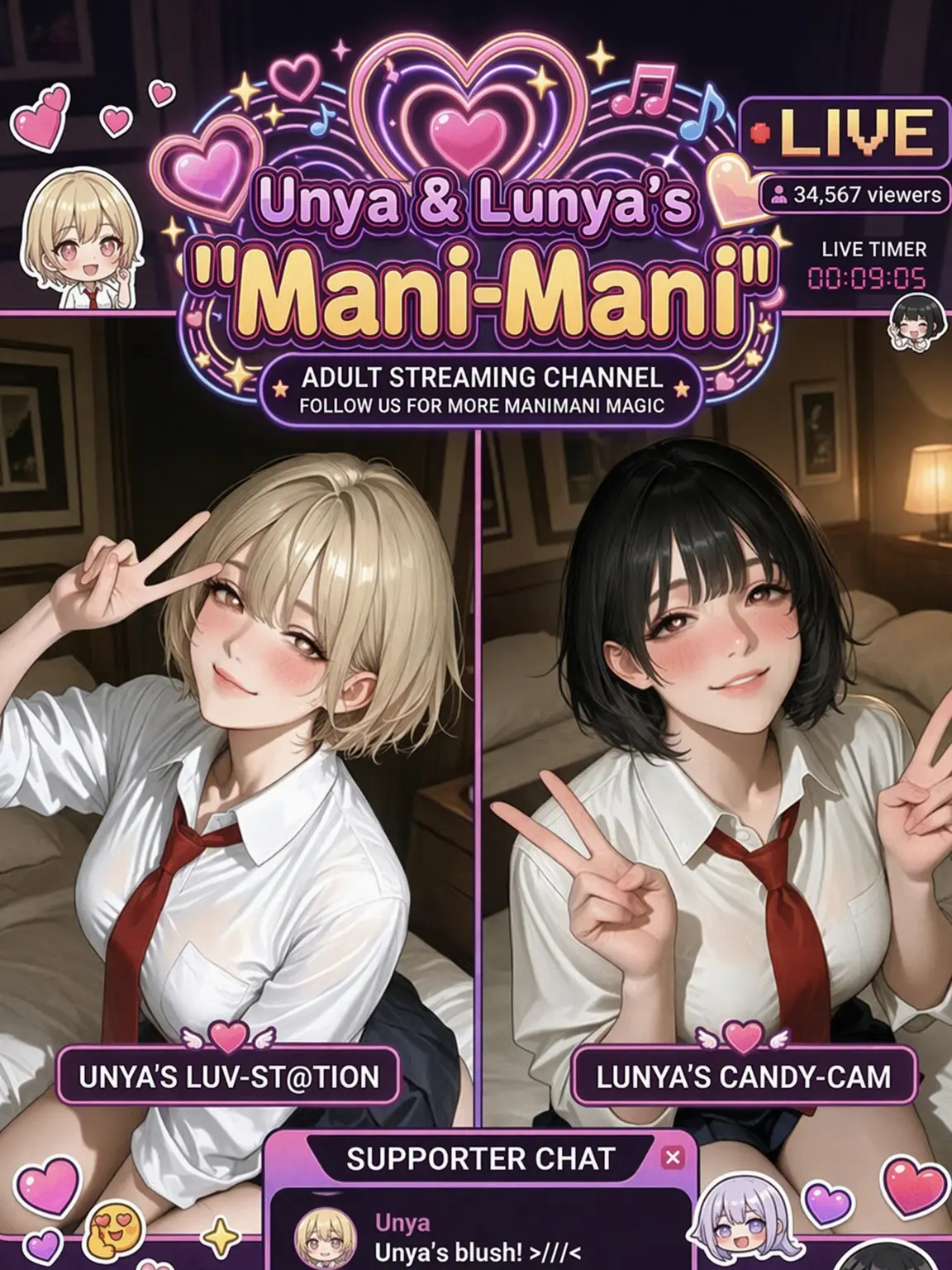 ZapelMensuma의 High School Girl (Age 20) Streamer Duo
