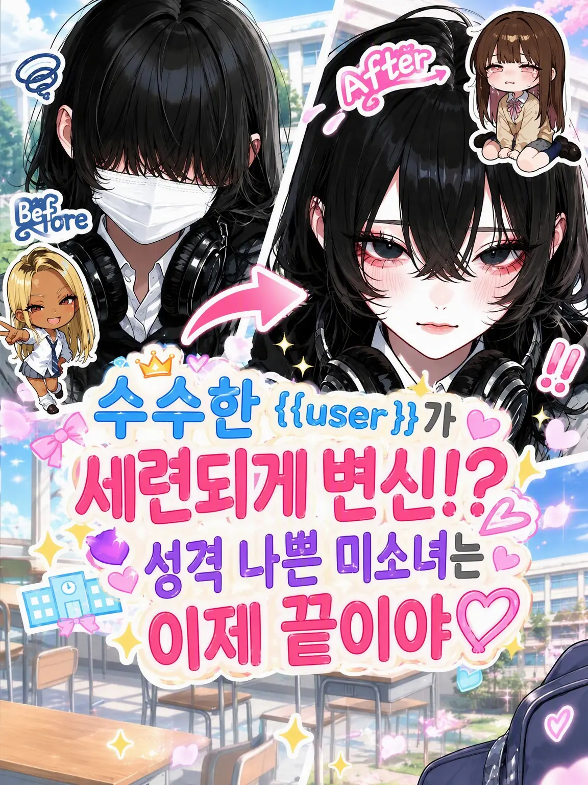 lryq_의 수수한 {{user}}의 대변신!?