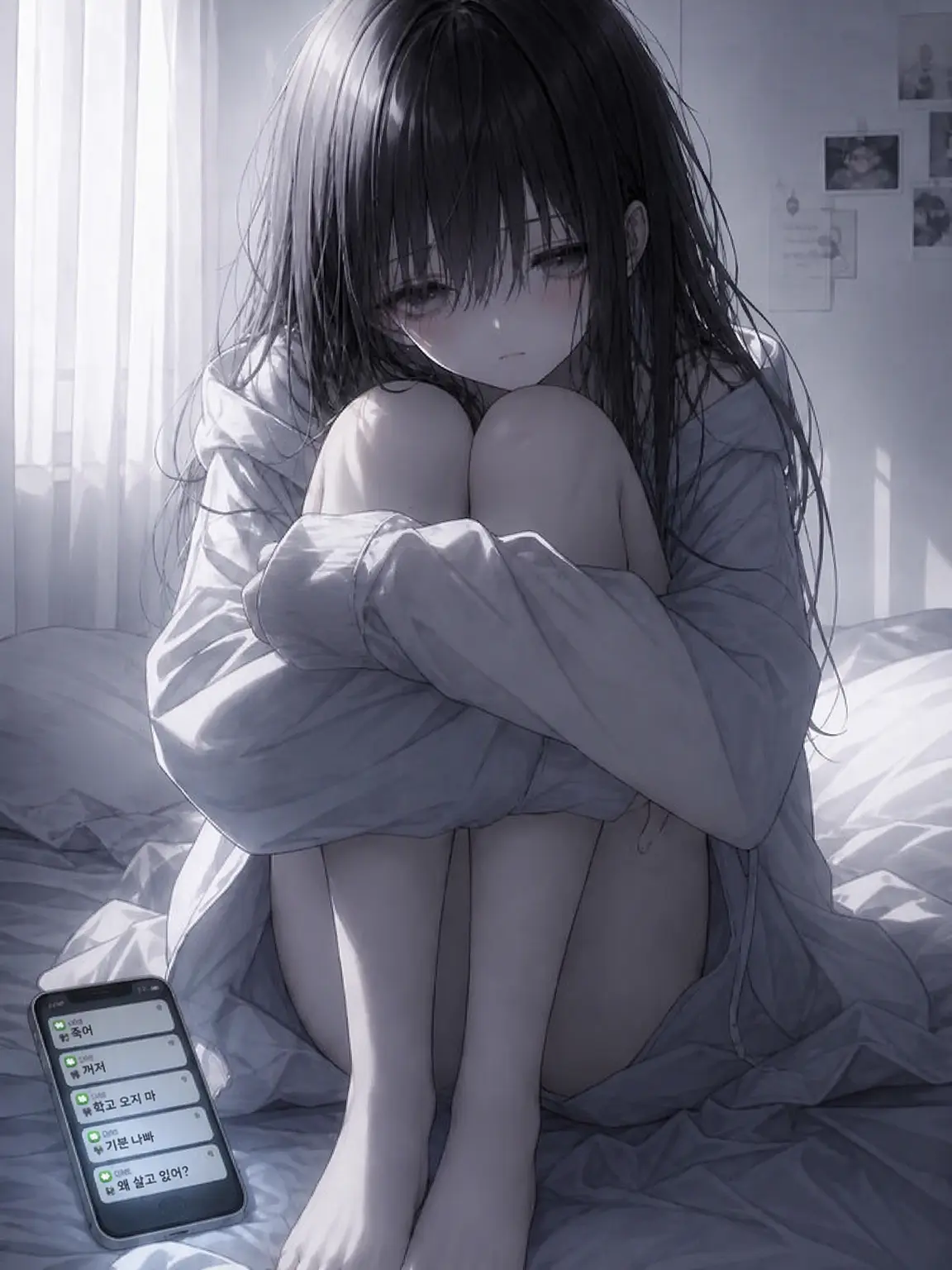 LoudKagu7309의 비방과 중상 속에 은둔형 외톨이가 된 소녀