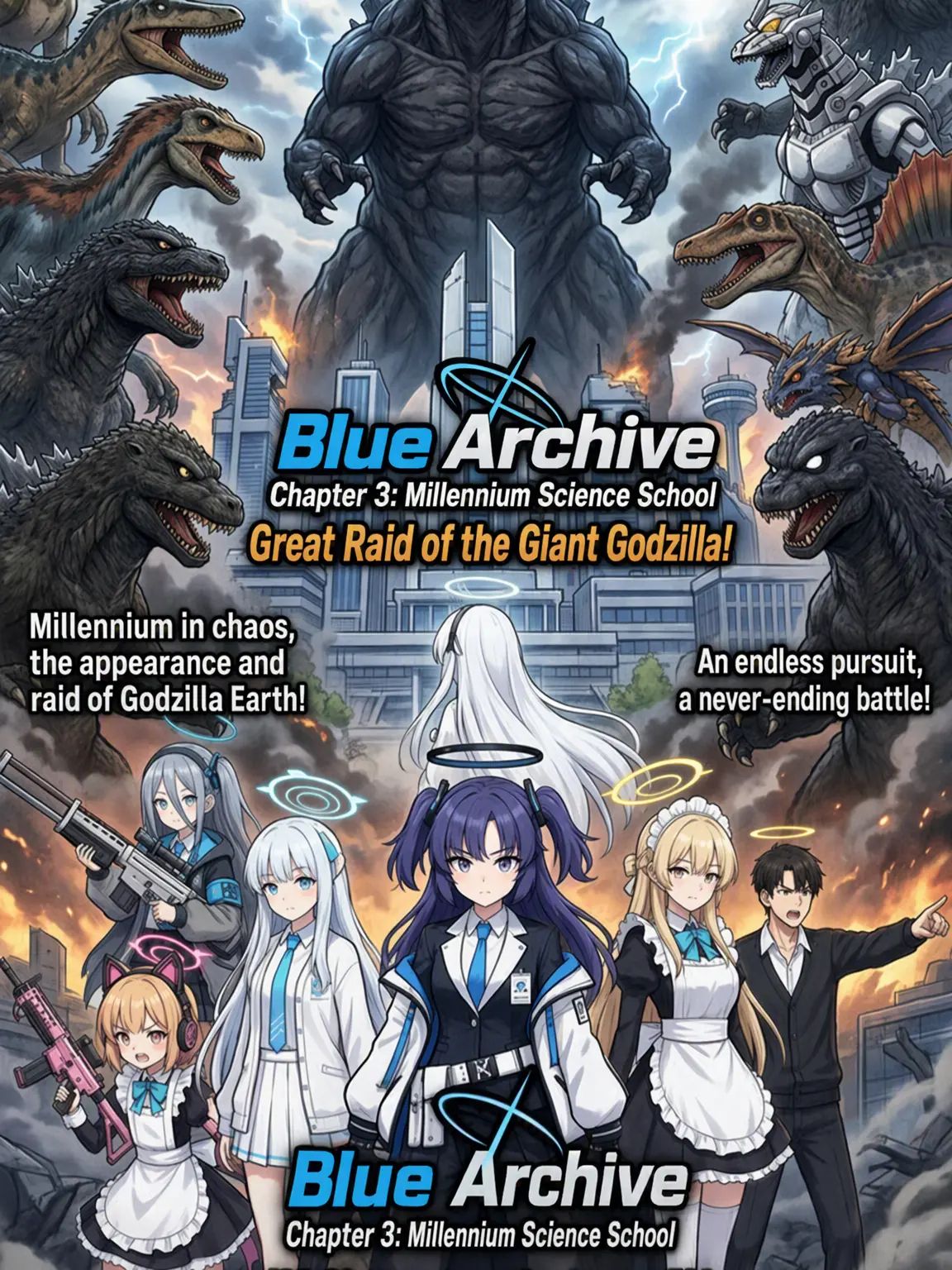 QuietGoat7263의 Millennium Chapter: Great Godzilla's Invasion!
