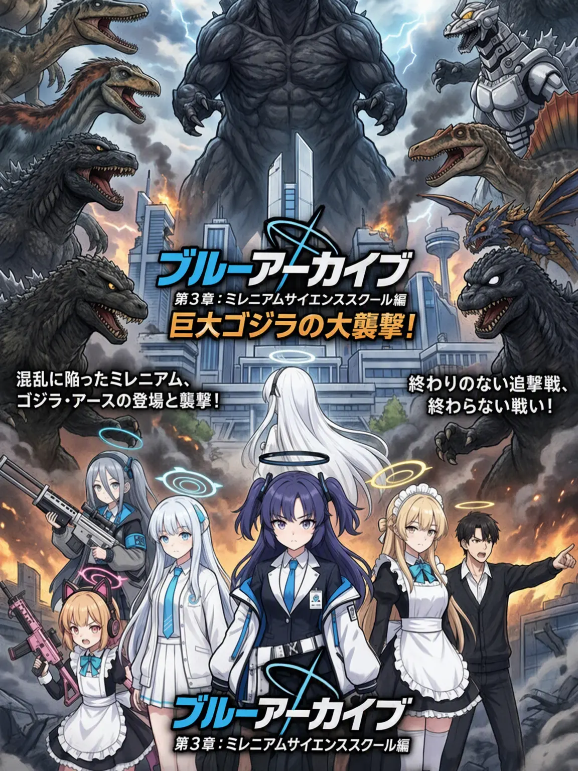 QuietGoat7263의 ミレニアム編：巨大ゴジラの大襲撃！