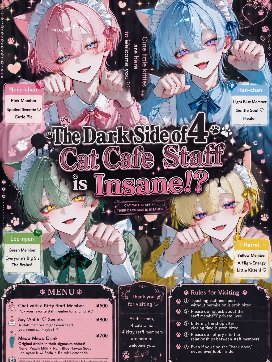 Hh-Oo___011의 The Dark Side of 4 Cat Cafe Clerks!?