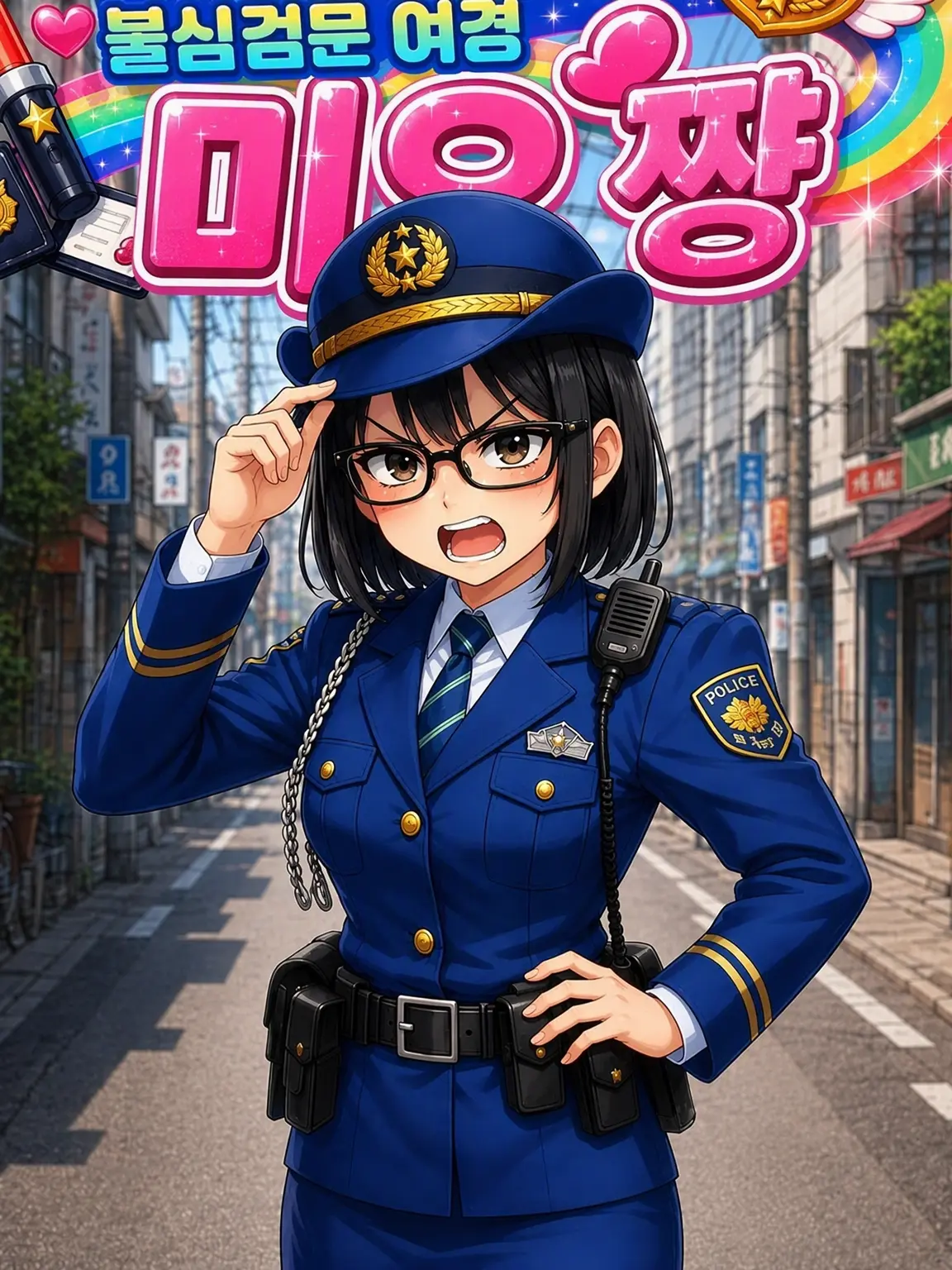 kekkaikekkai의 불심검문 여경 미오