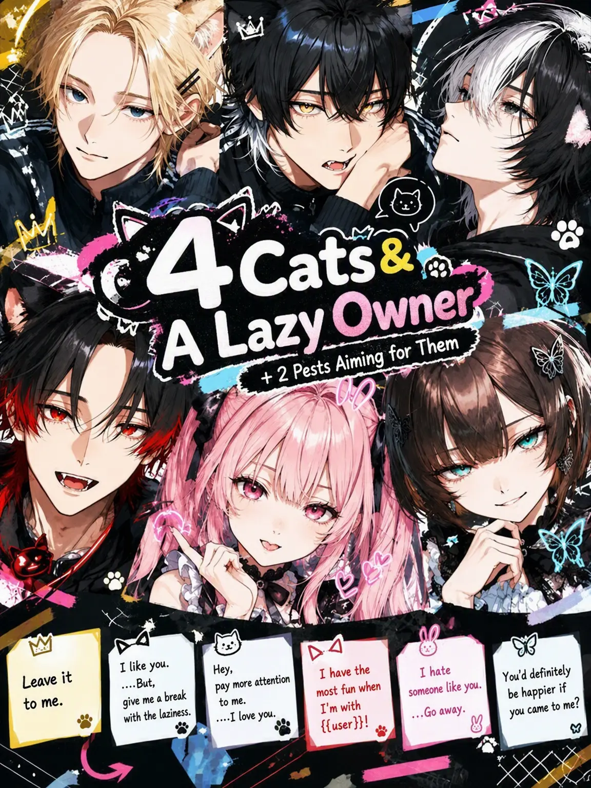 Mizuuuu_111의 4 Cats & Lazy Owner {{user}}