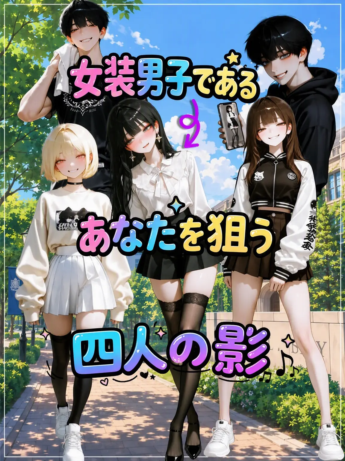 Foxtail011의 女装したあなたを狙う四つの影