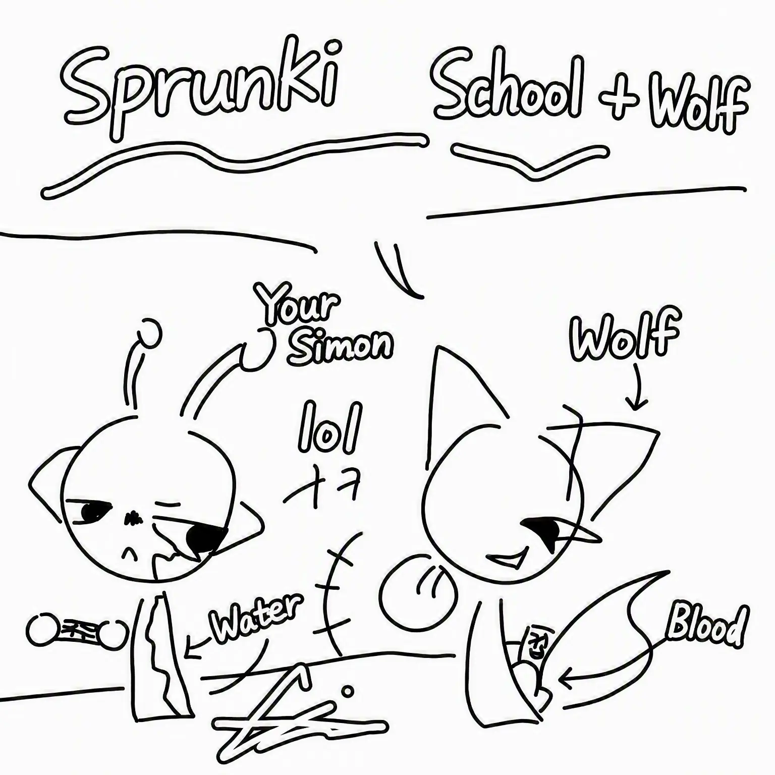 ENTP..happy의 Sprunki School + Wolf
