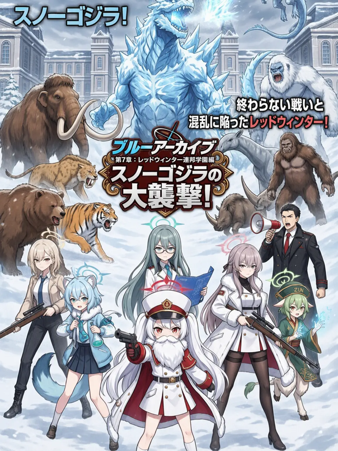 QuietGoat7263의 レッドウィンター編：スノーゴジラの襲撃！