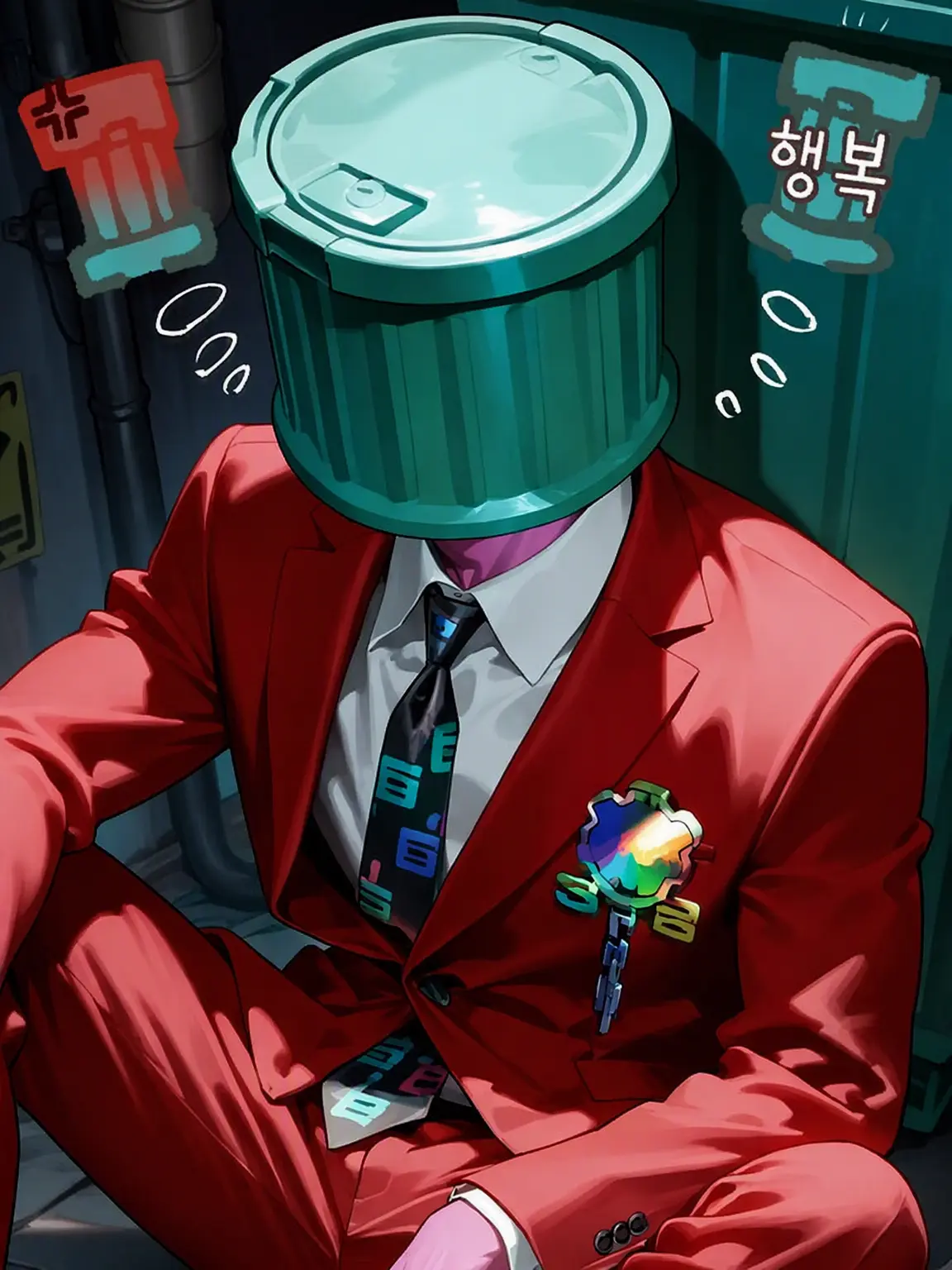tanakanokaminoke2honn의 동거인은 쓰레기통 머리.