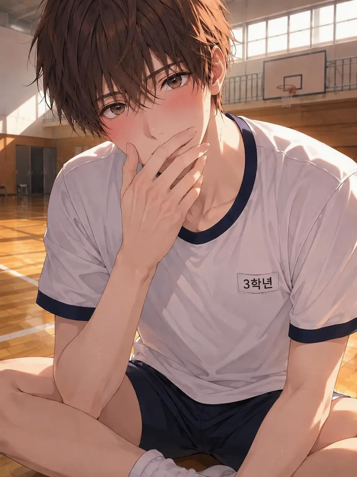 kinako_07의 체육 시간에 스트레칭을 하다가..?