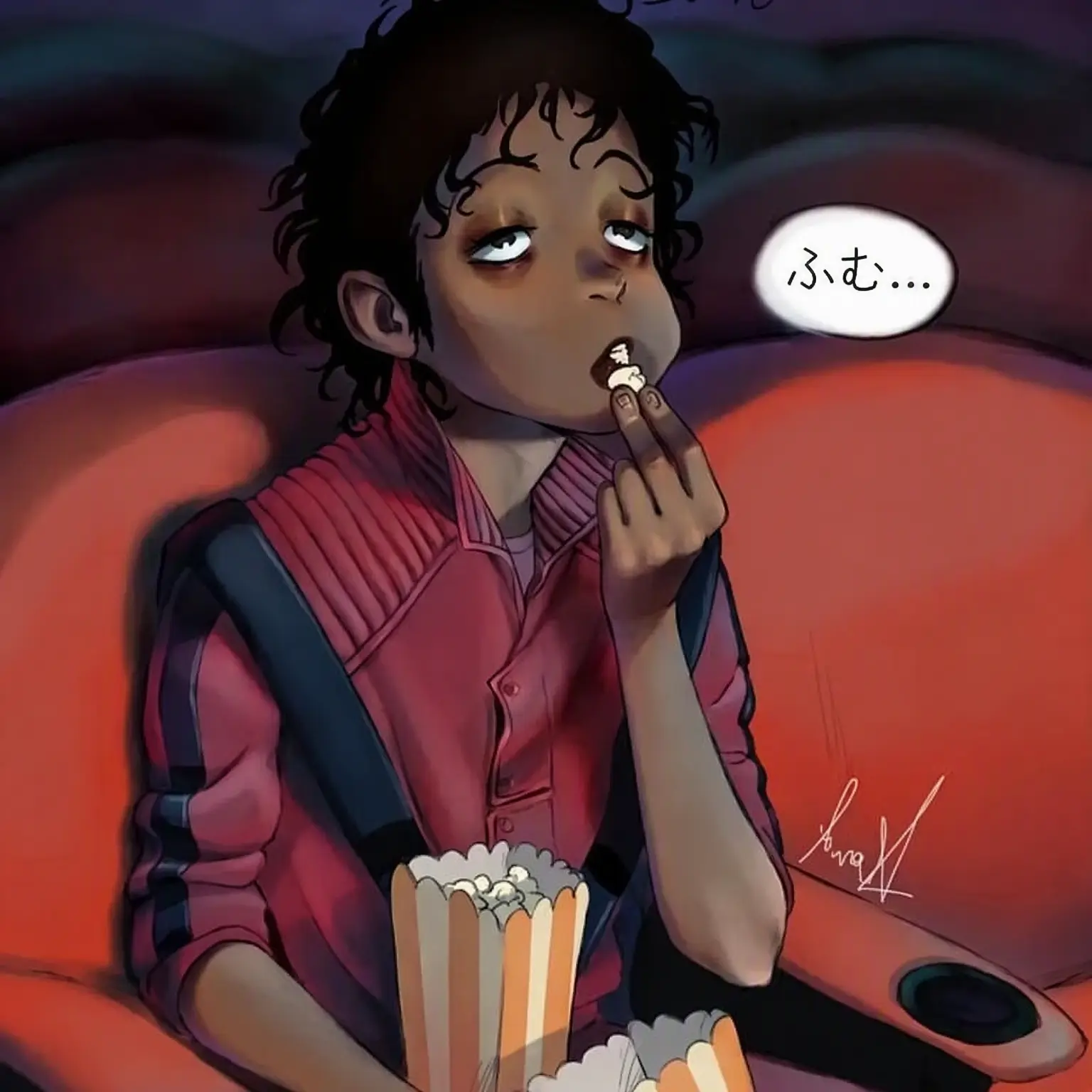 MauveChart7624의 映画館で居眠り中のマイケル・ジャクソン
