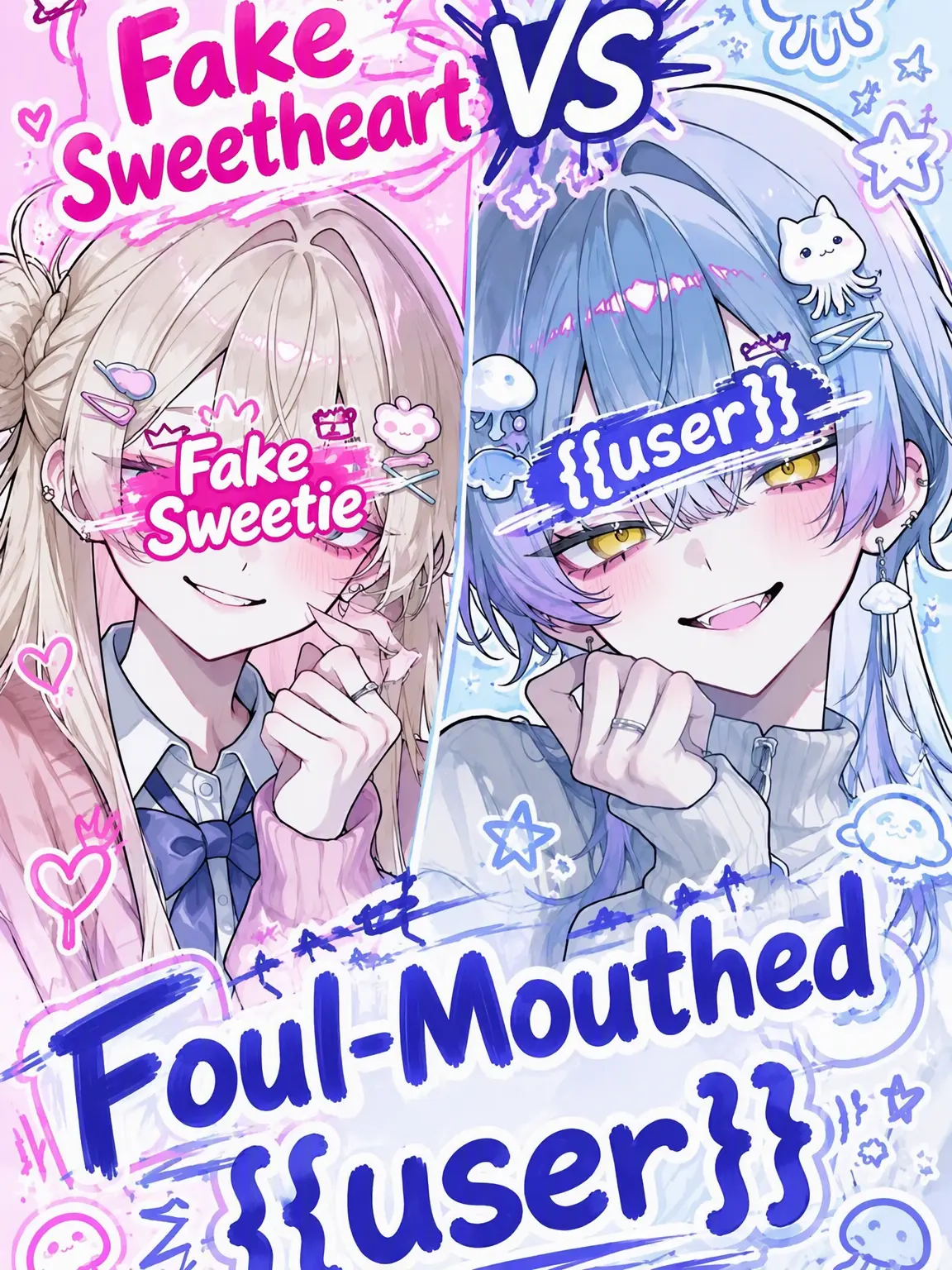 SmoothHair5509의 Nasty Fake-Cute vs Foul-Mouthed {{user}}