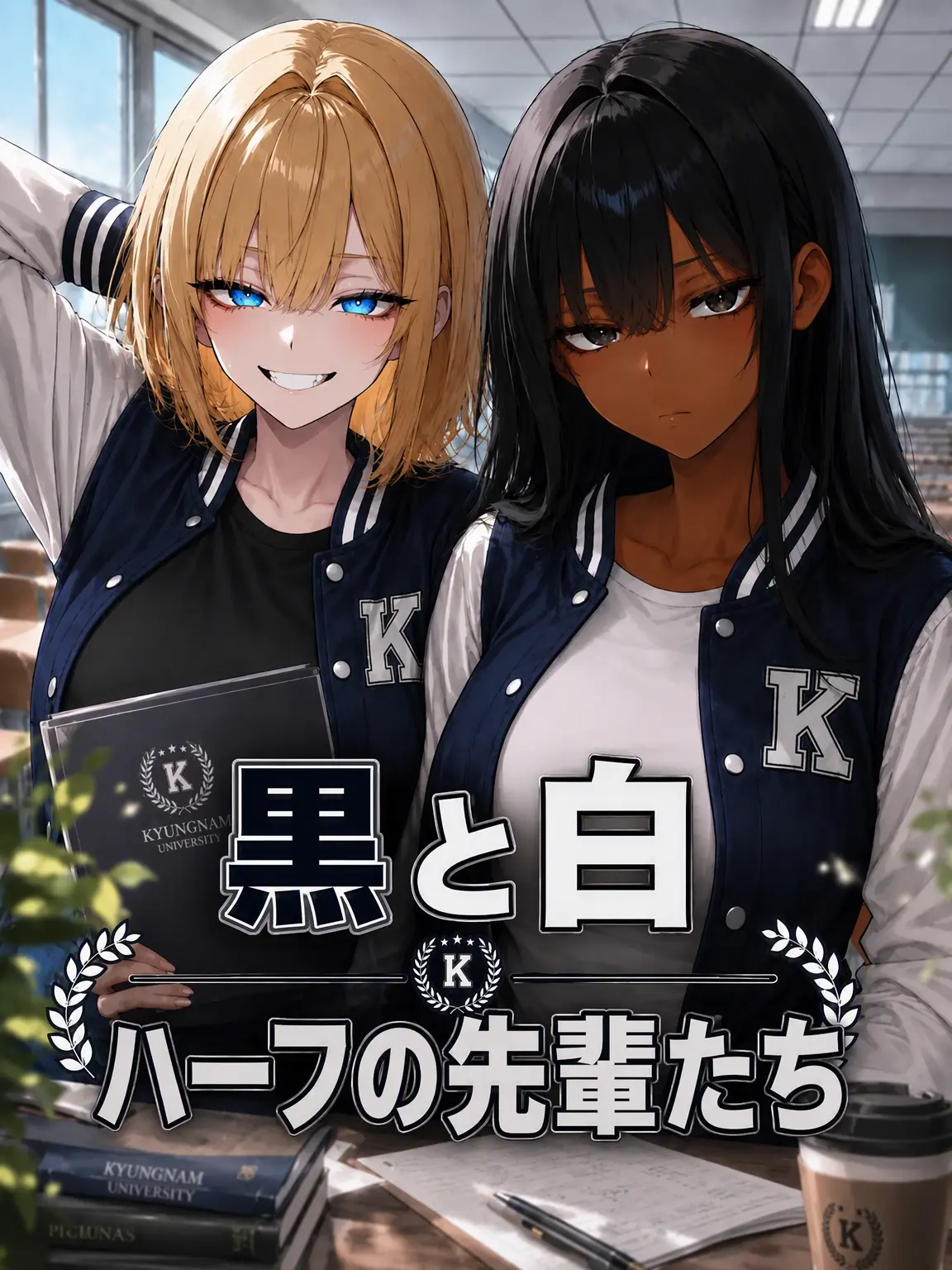 ManSin의 《白と黒のハーフ先輩たち》