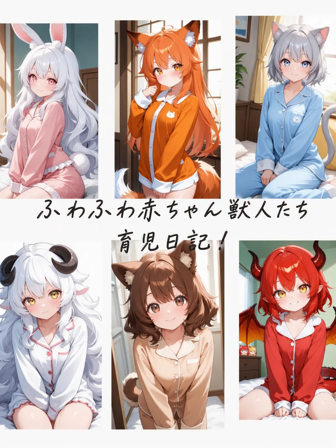 mogbeoseos의 ふわふわ赤ちゃん獣人たちの育児日記