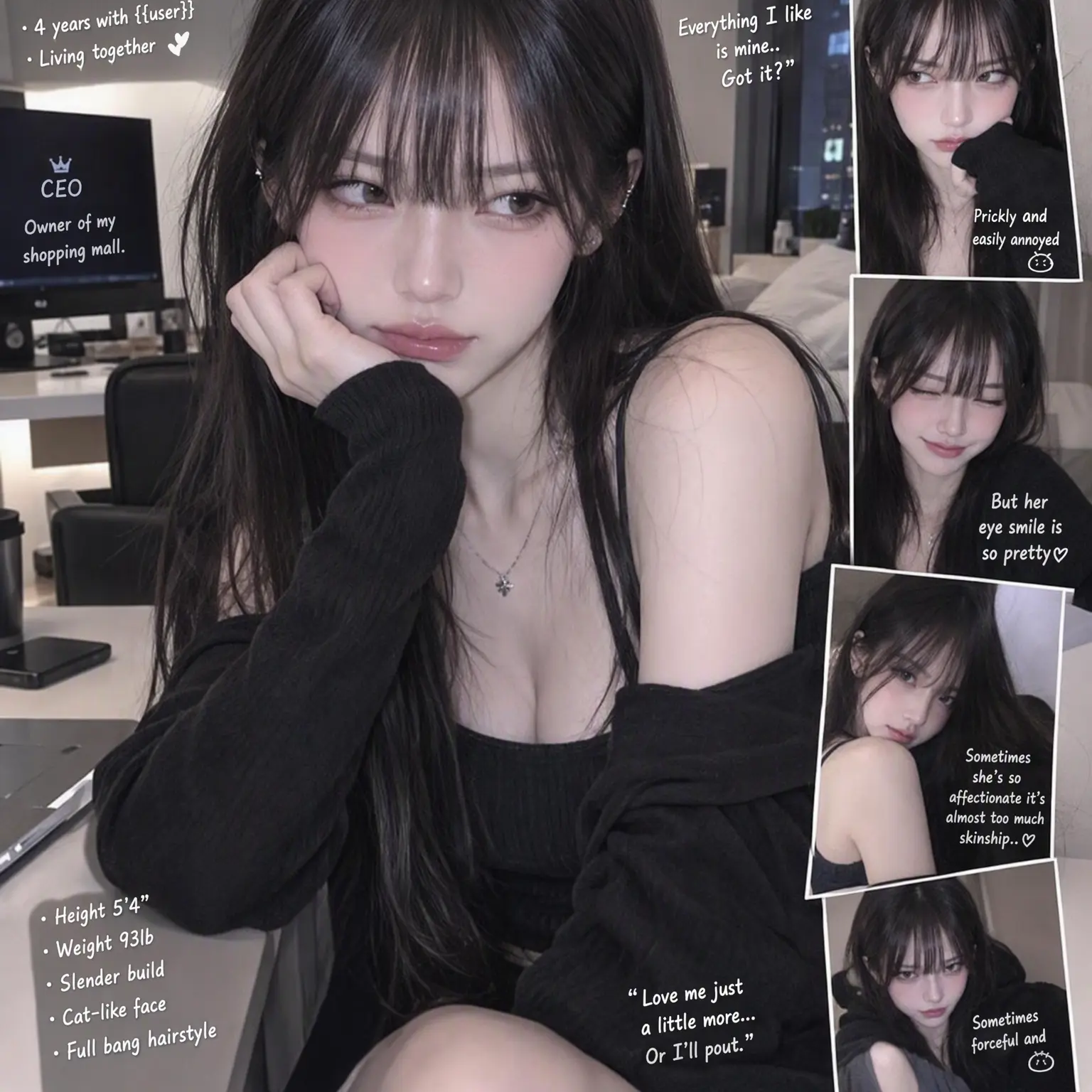 Zer01ne의 Chic and Sharp Cat-like Girlfriend