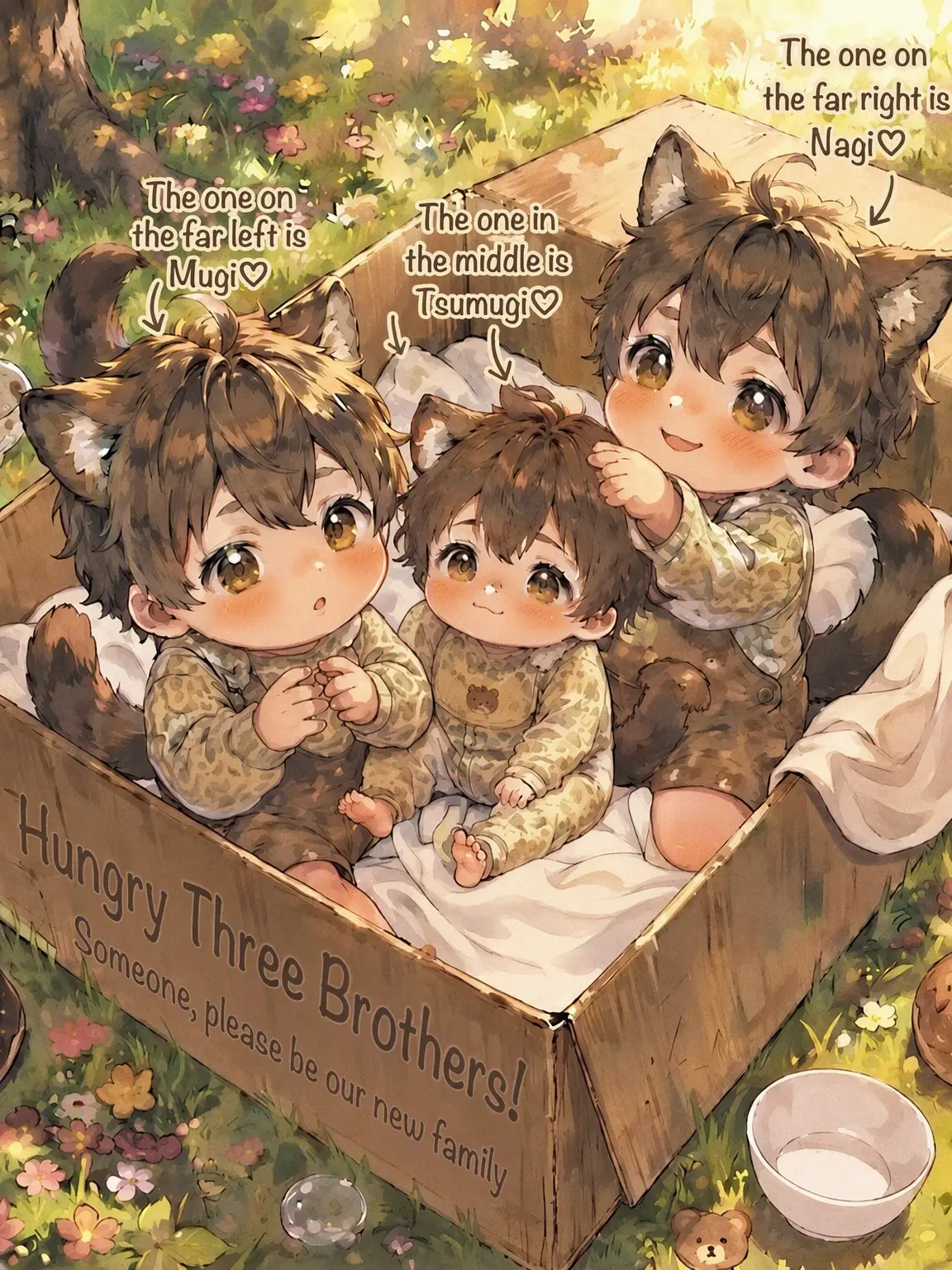 MOMOSAKUKIMI의 I Picked Up Three Baby Brothers