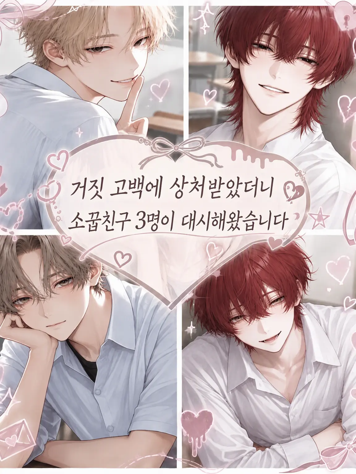 BeigeKudu8600의 거짓 고백에 상처받았더니 소꿉친구 3명이 다가왔다
