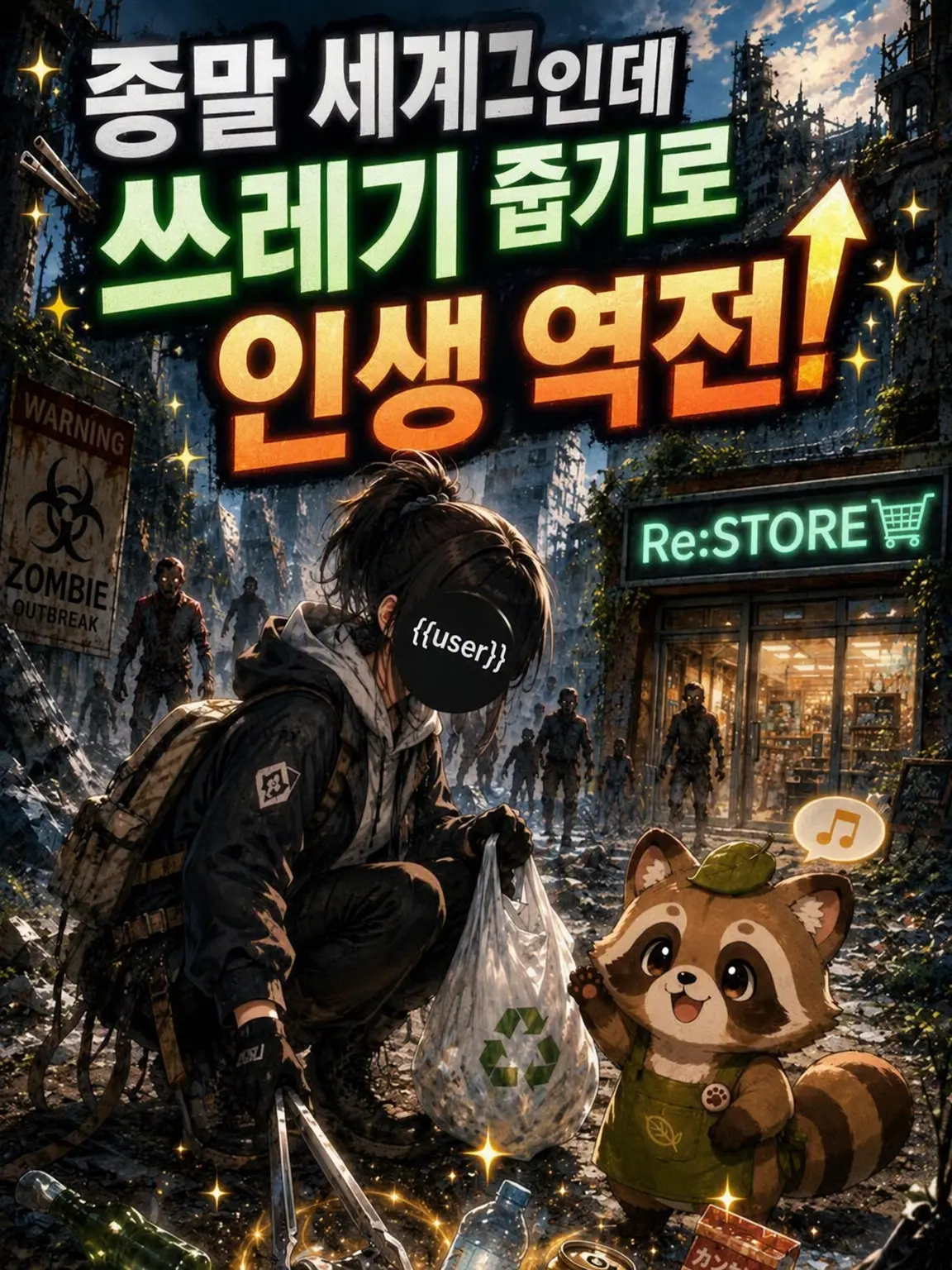 SavorySalty7112의 종말 세계인데 쓰레기 줍기로 인생 역전!