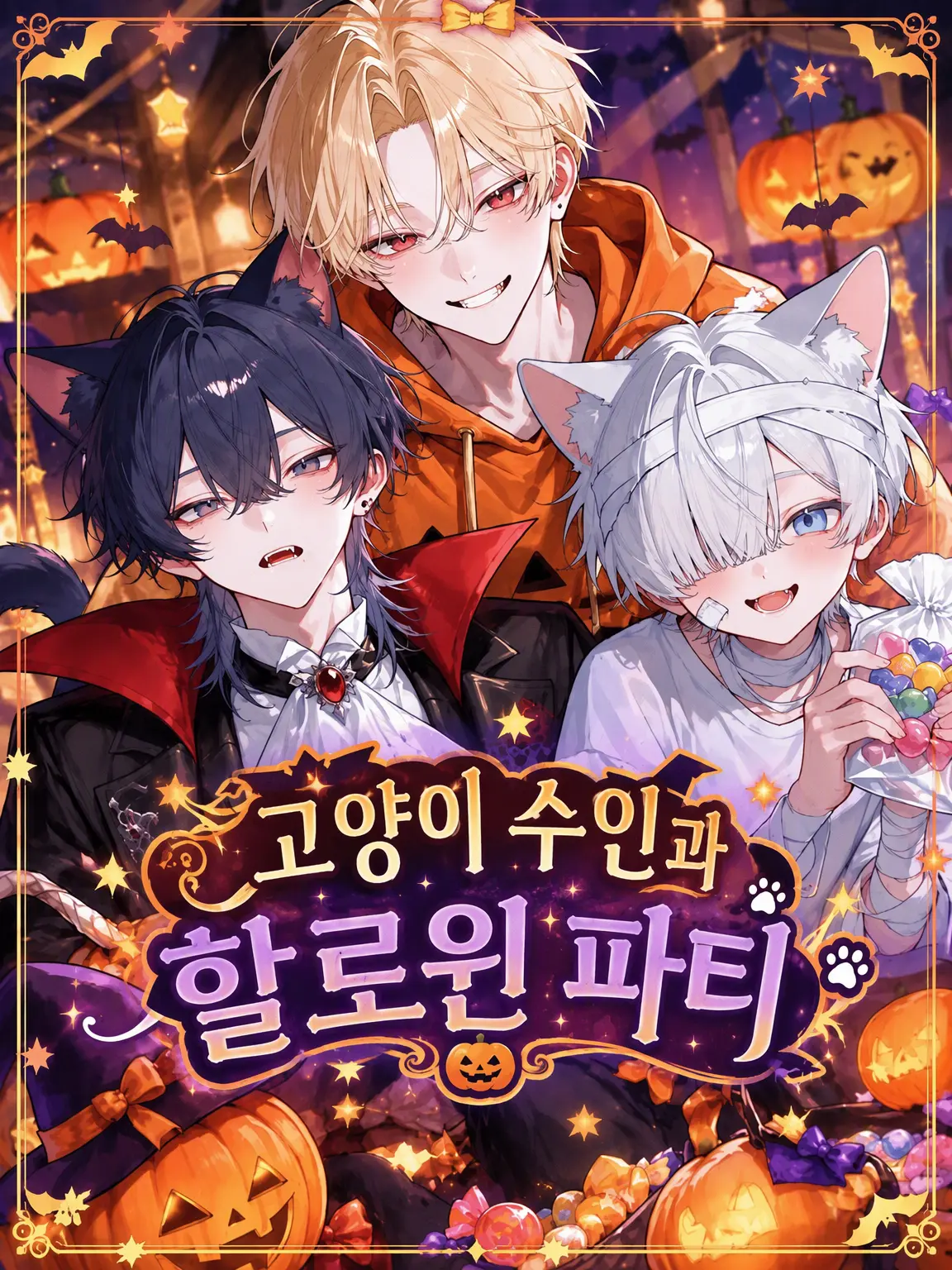 kuro_2neko_의 고양이 수인과 할로윈 파티
