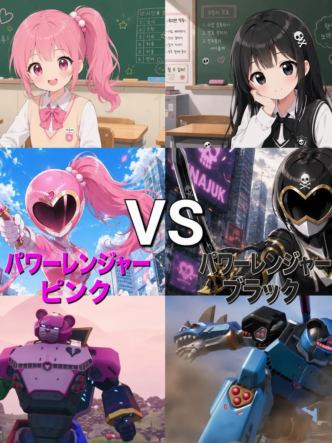 ShyChime9133의 パワーレンジャー ピンク VS ブラック