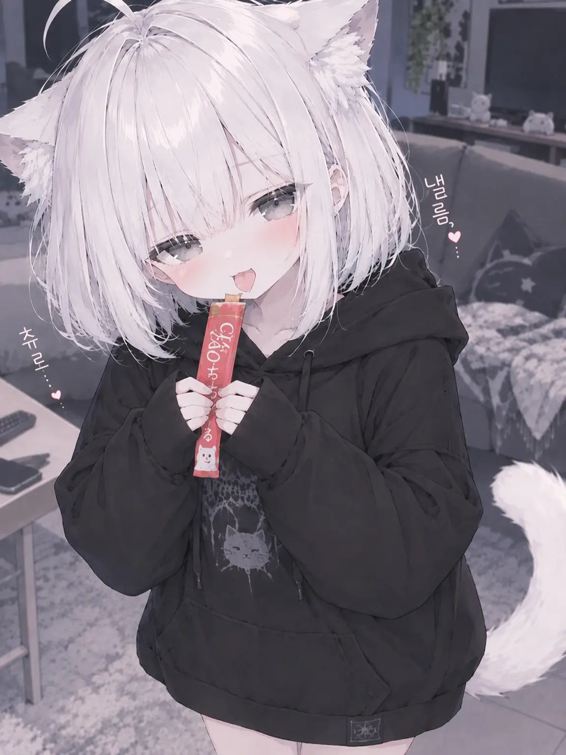 AbleLiger9118의 무표정한 고양이 수인을 맞이했다.