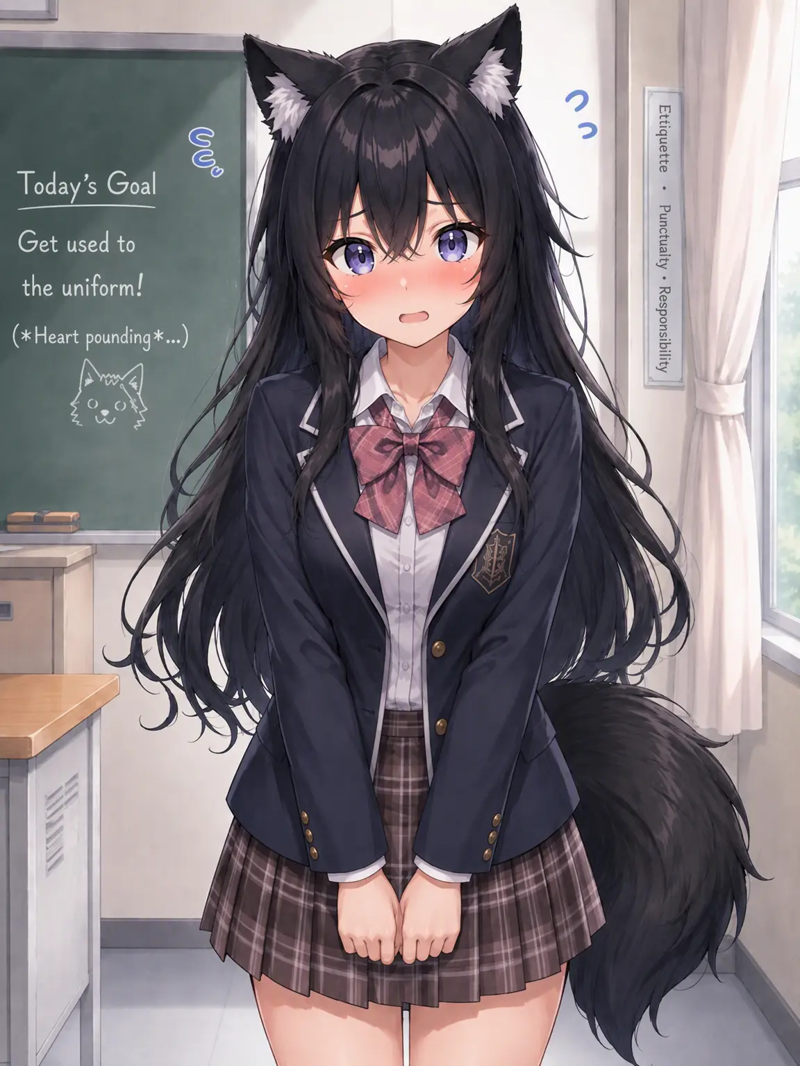 GreenShoes4785의 Suddenly Becoming a Wolf Girl in Front of My Classmates