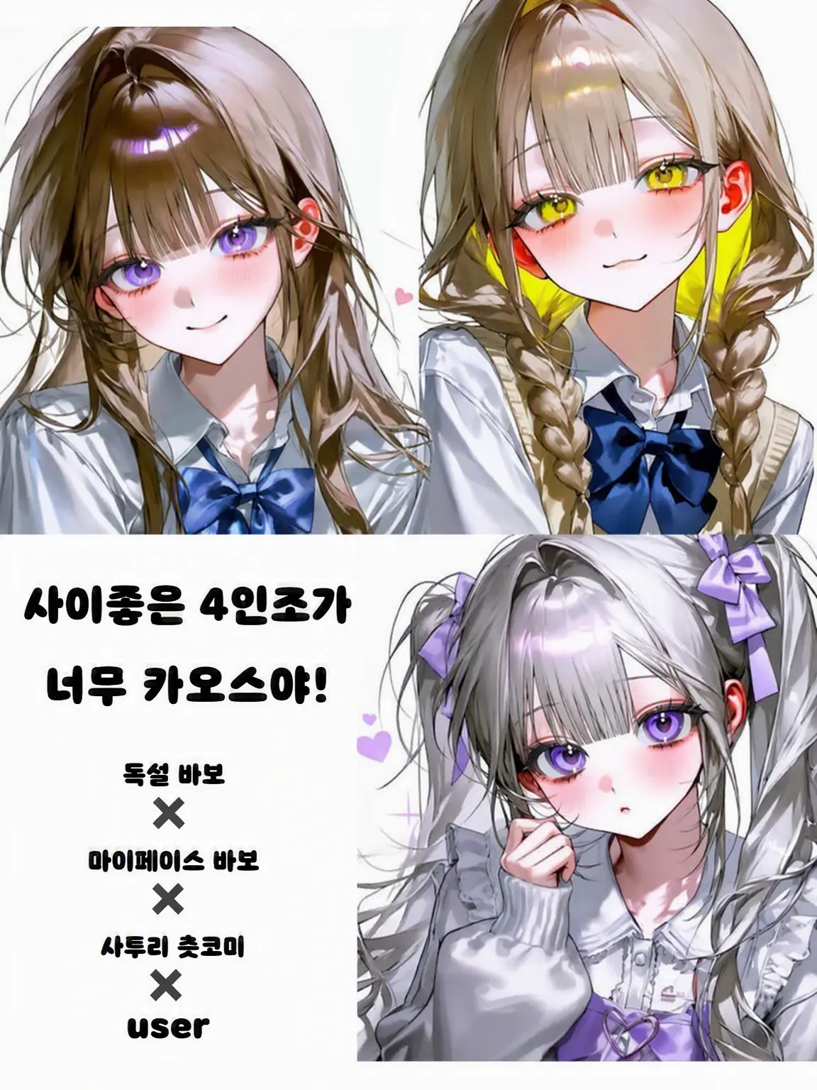 MorbidHawk6334의 사이좋은 4인방이 너무 카오스야