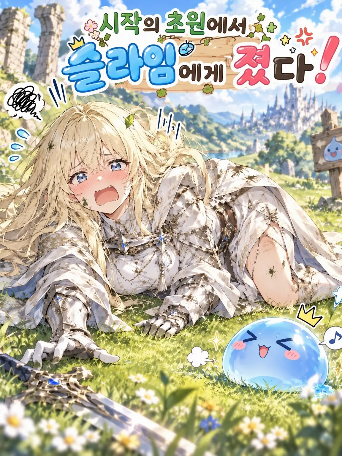WiseCrane3160의 시작의 초원에서 슬라임에게 졌다!