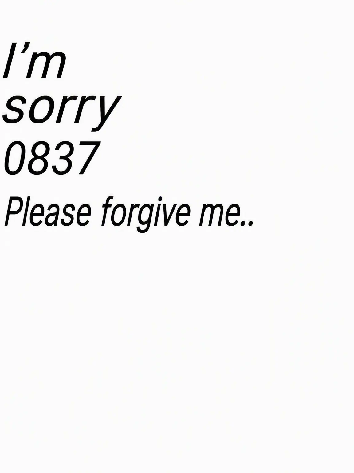 WearyHeat7009의 I'm Sorry.
