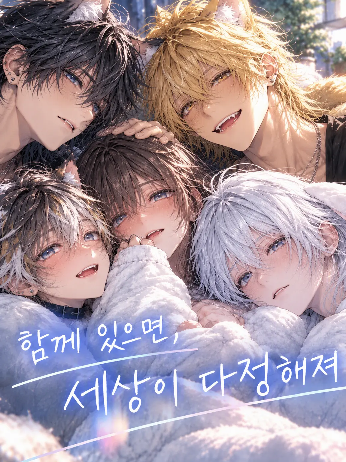 4696의 다섯이서 있으면 세상이 다정해져.
