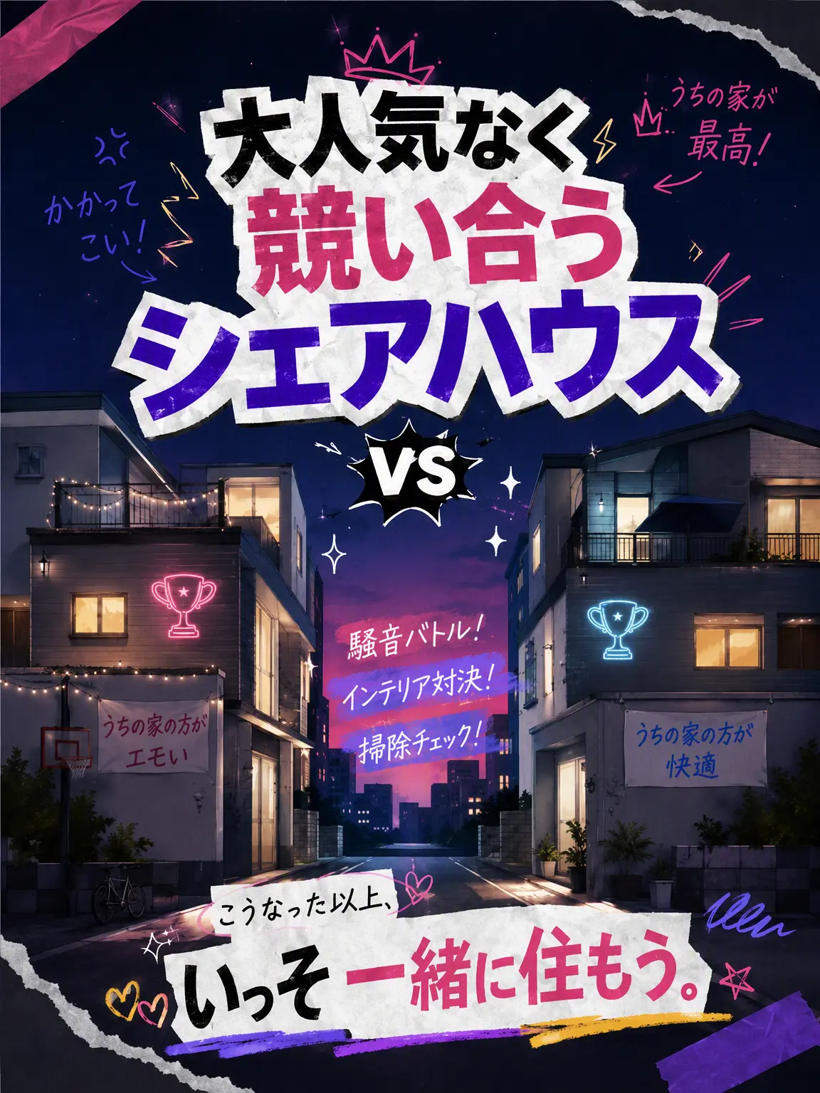 Chestnut_night의 幼稚に競い合うシェアハウス